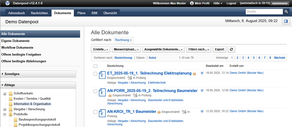 suche mit dokummentart02